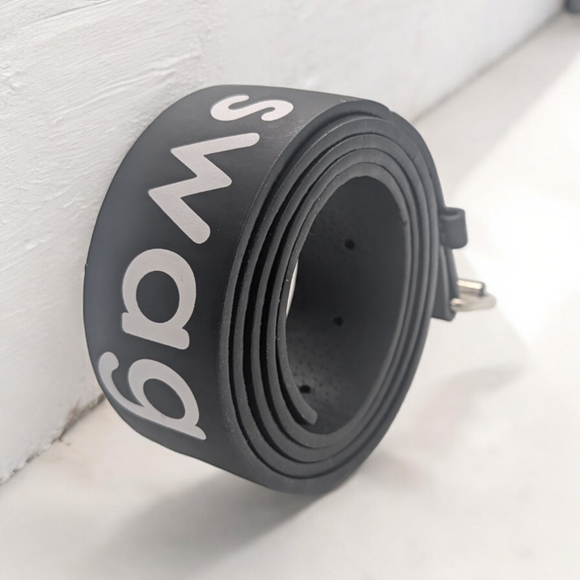 Genuine Leather belt with swag and a mustache print - Picture 2 of 5